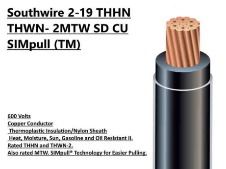 Southwire Stranded 2-19 THHN Electrical Wire