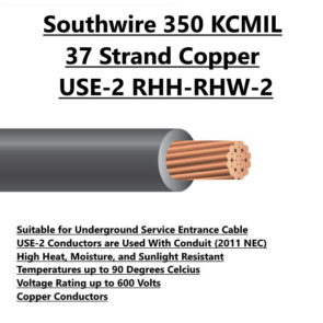 Southwire 350 KCMIL 37 Strand Copper USE-2 RHH-RHW-2 Electrical Wire for Sale Tucson