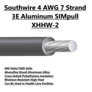 Southwire 4 AWG 7 Strand 3E Aluminum SIMpull XHHW-2 Electrical Wire for Sale